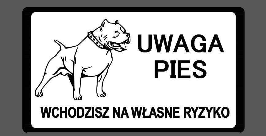 Uwaga zły pies tabliczki ostrzegawcze