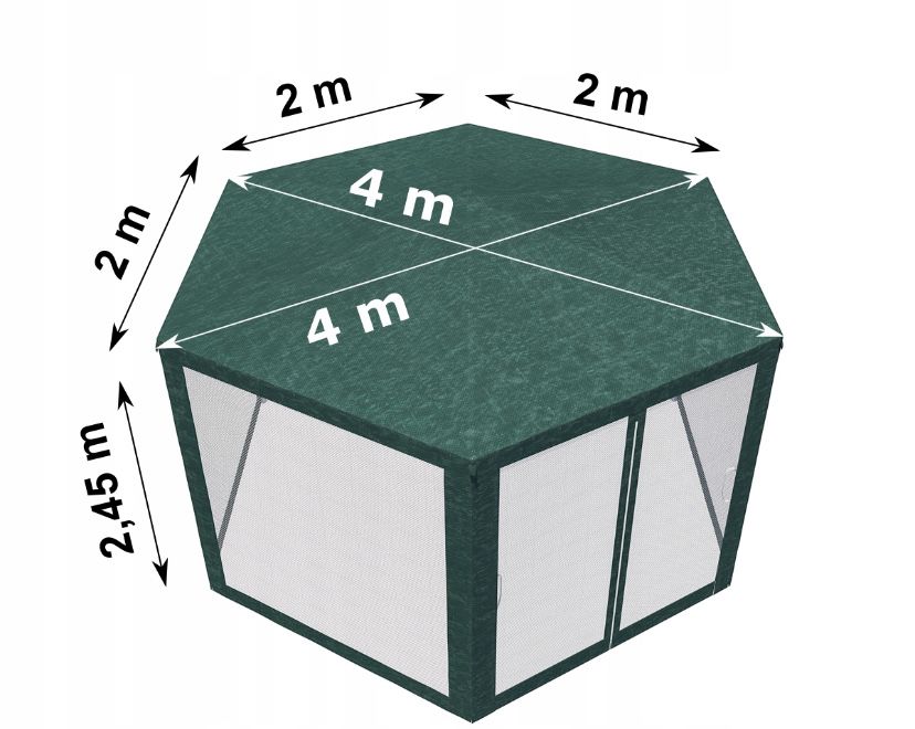 Namiot pawilon parasol ogrodowy handlowy 4x4 m wodoodporny