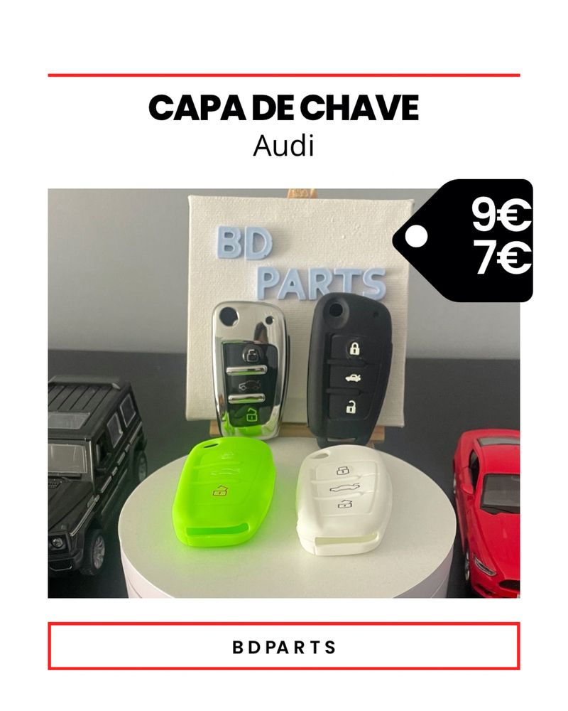 Capa de proteção para chave Audi