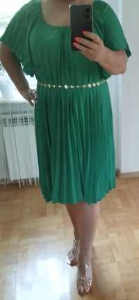 Nowa plisowana sukienka z Włoch, Hiszpanka kolor Gucci  Duży rozmiar O