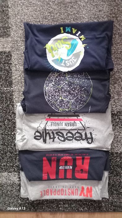 Bluzki chłopięce krótki rękaw 5szt.r146 Super stan!