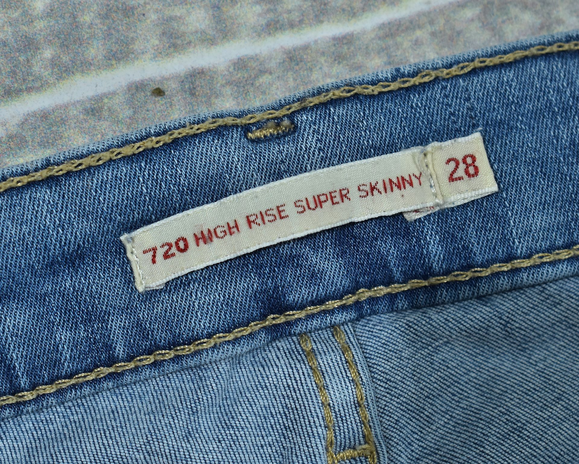 LEVIS 720 High Rise Super Skinny Spodnie Damskie Jeansy W28 L32