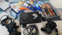 Sony PlayStation 2 Slim SCPH-90004 + 9 gier + 2 pady + akcesoria