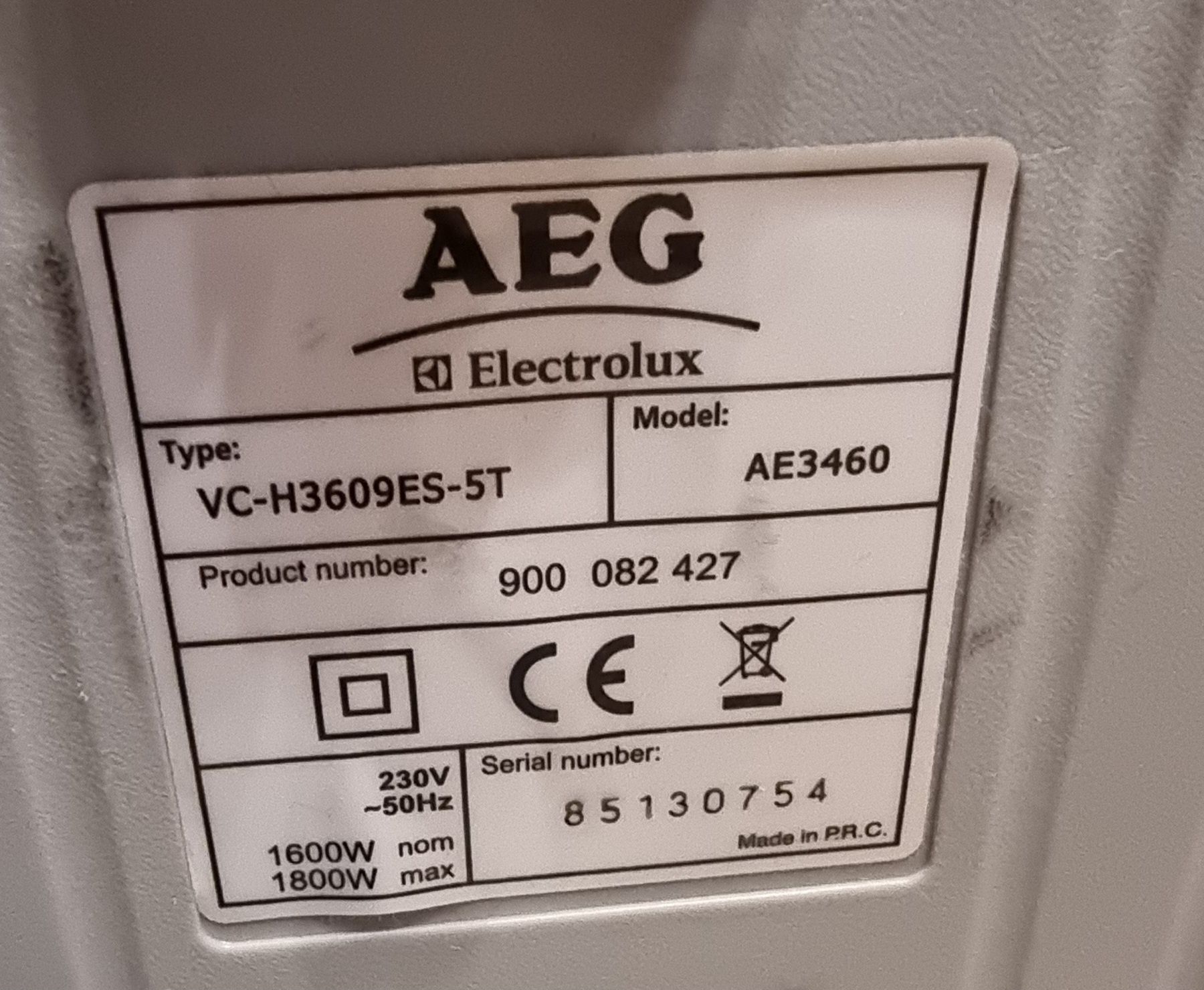 Odkurzacz AEG Electrolux 1800w
