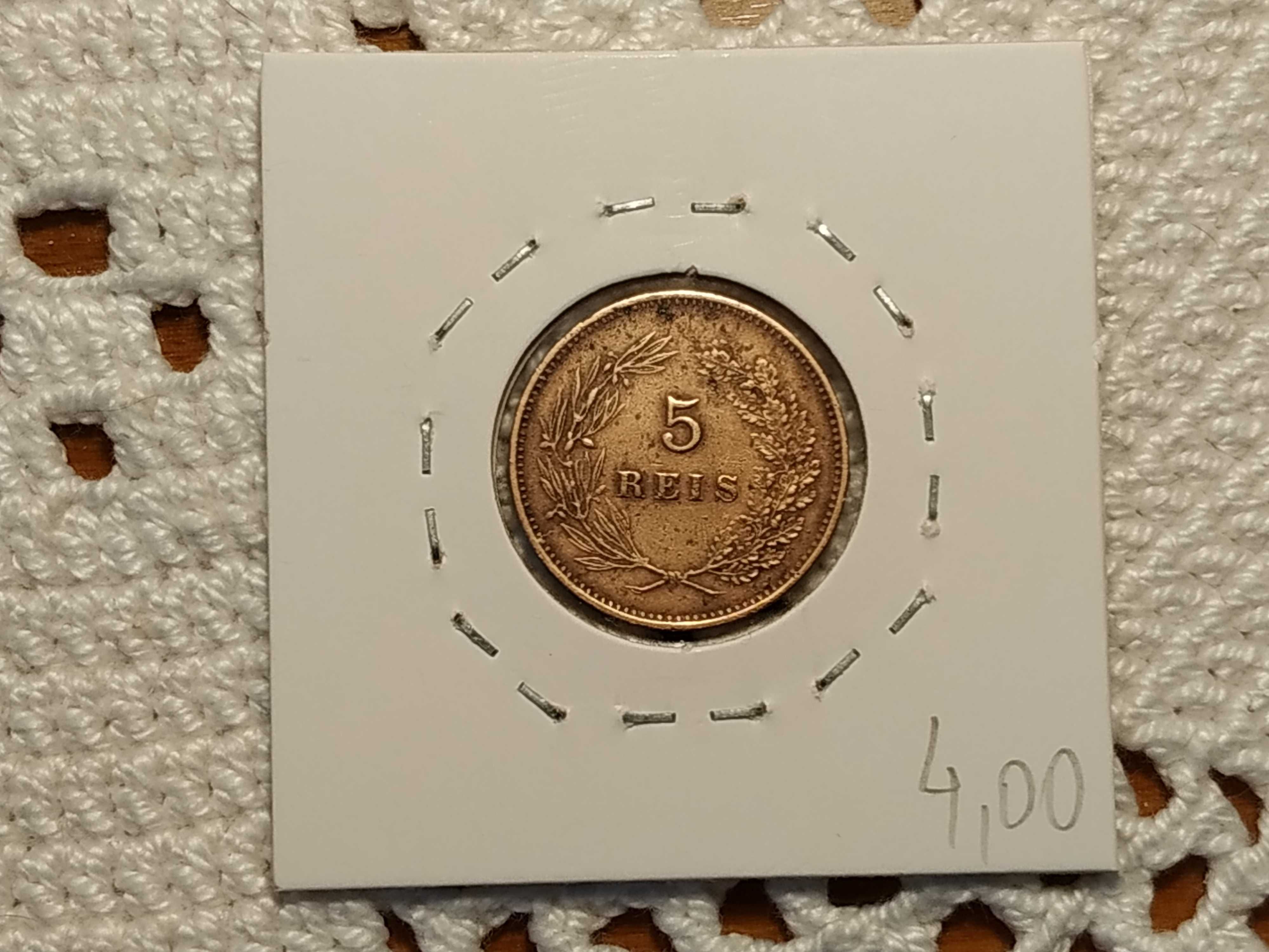 Portugal - moeda de 5 reis de 1900