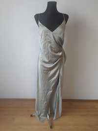 Długa satynowa sukienka maxi Asos