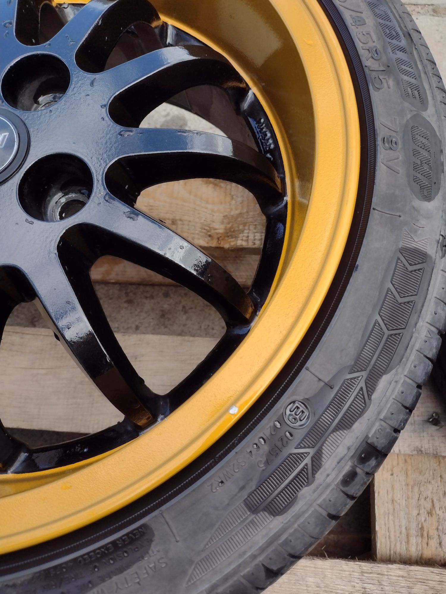 Alufelgi aluminiowe 4x100 195/45R15, opel, VW,lupo,pełne koła, letnie