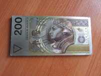 magnes na lodówkę pieniądz kasa 200zł