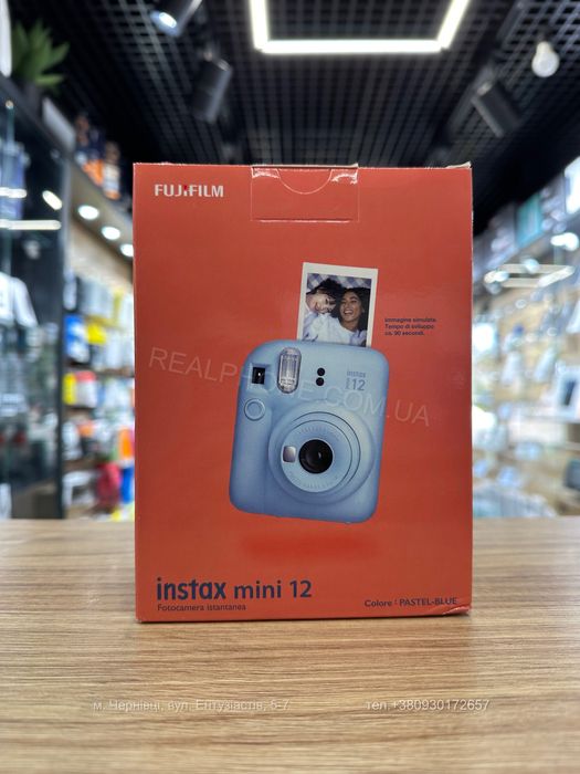 Фотокамера миттєвого друку Fujifilm Instax Mini 12 Pastel Blue