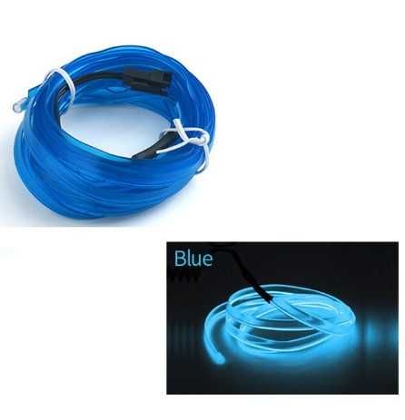 Led para interior de carro USB, cor lightblue, 2 metros