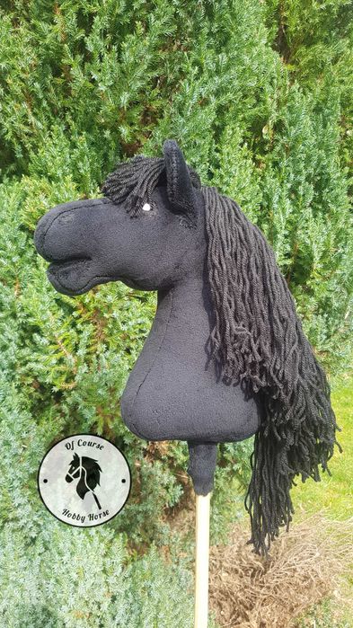 Hobby horse koń na kiju A4 KARY + kantar gratis PROMOCJA!!!