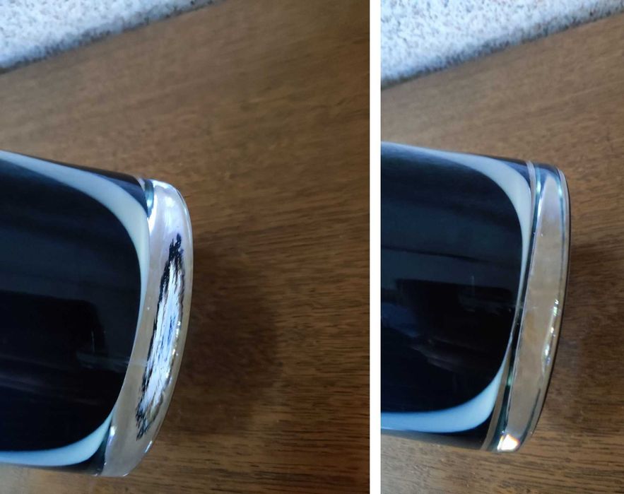 Ręcznie robiony wazon ze szkła artystycznego Makora Krosno