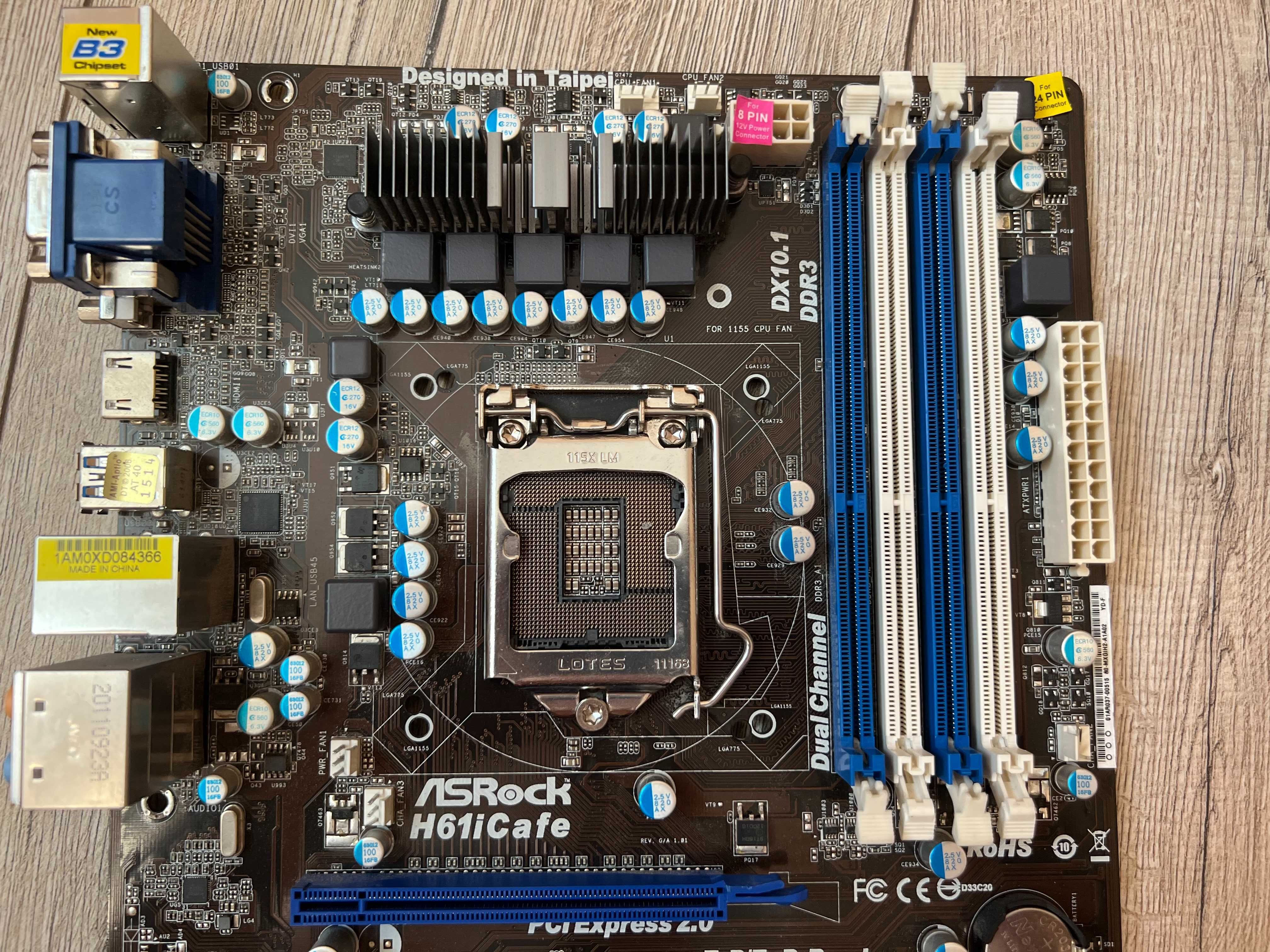 Материнка ASRock H61iCafe s.1155 повністю робоча