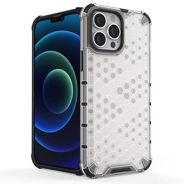 Honeycomb etui pancerny pokrowiec z żelową ramką iPhone 13 Pro Max zie