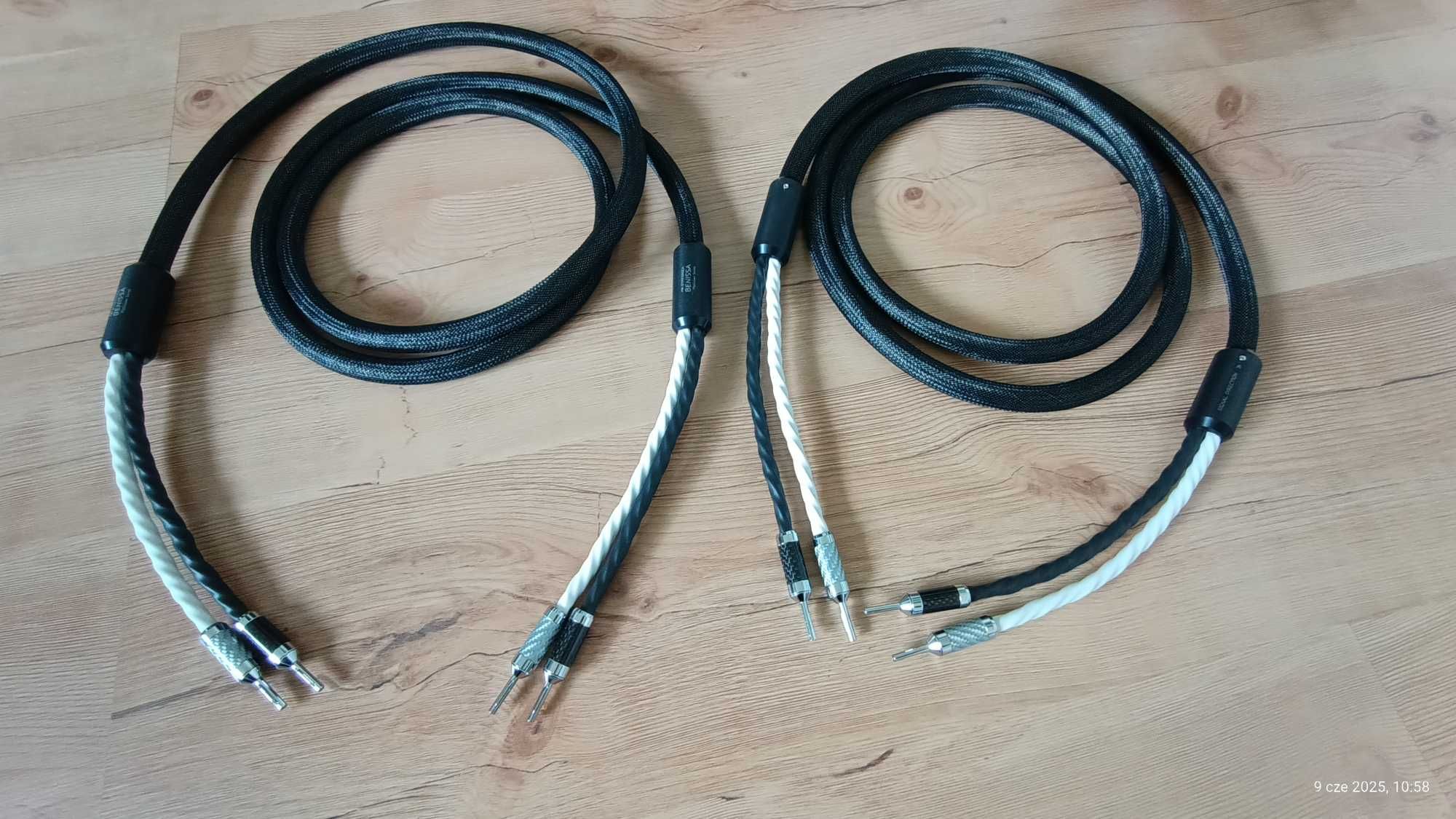 Kable głośnikowe   długość     2,5 m  banan/banan