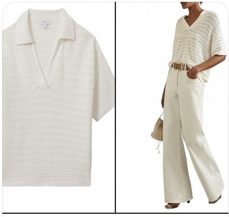 MANGO KATSURINA NENETTE поло футболка боді напів прозорий