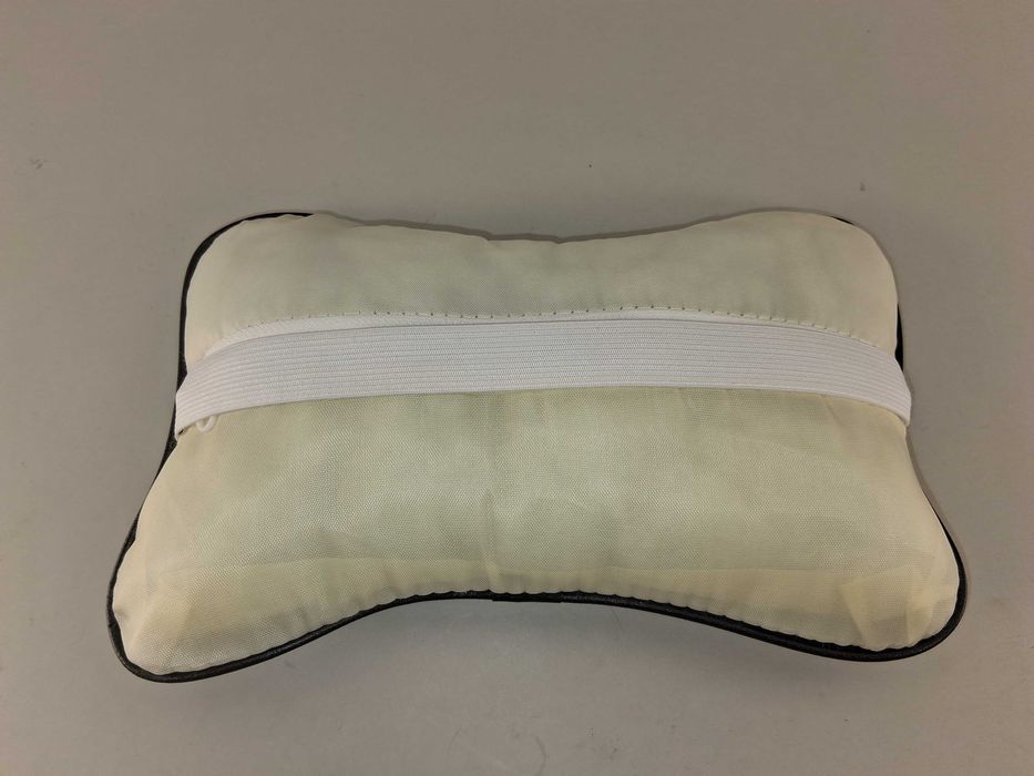 N193 Poduszka Samochodowa Pod Kark Szyję Ekoskóra Zagłówek Czarna