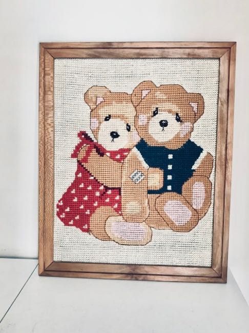 Quadro Ponto de Cruz Ursinhos