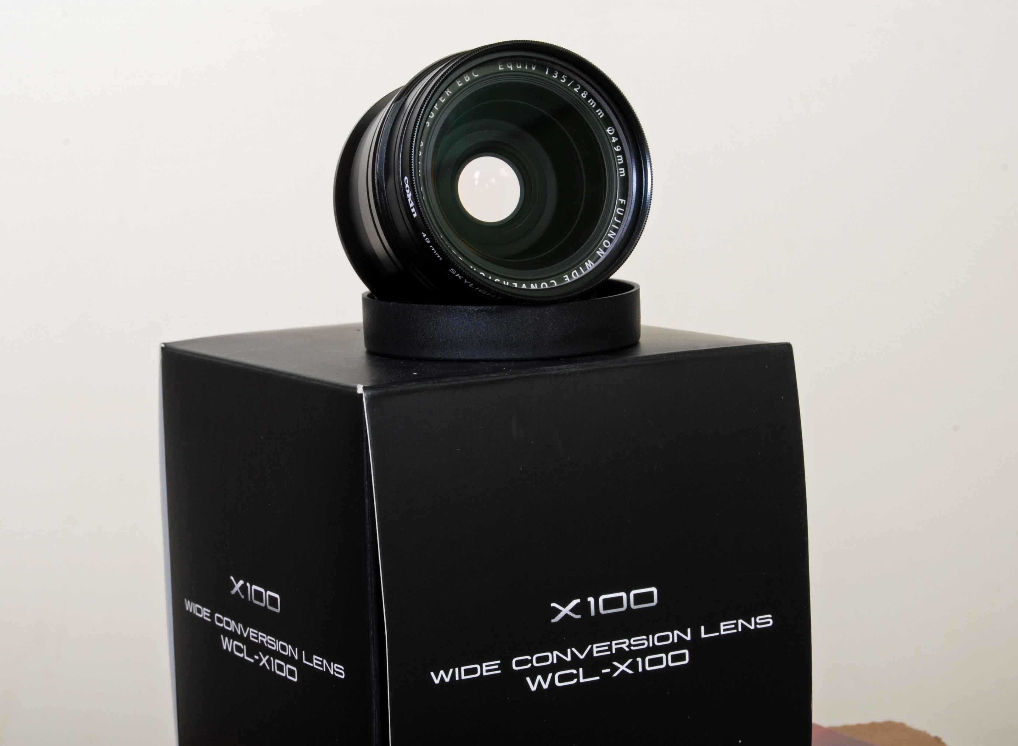 Fuji Grande angular WCL -X100II. Novo, fatura. ( Equiv a uma 28mm )