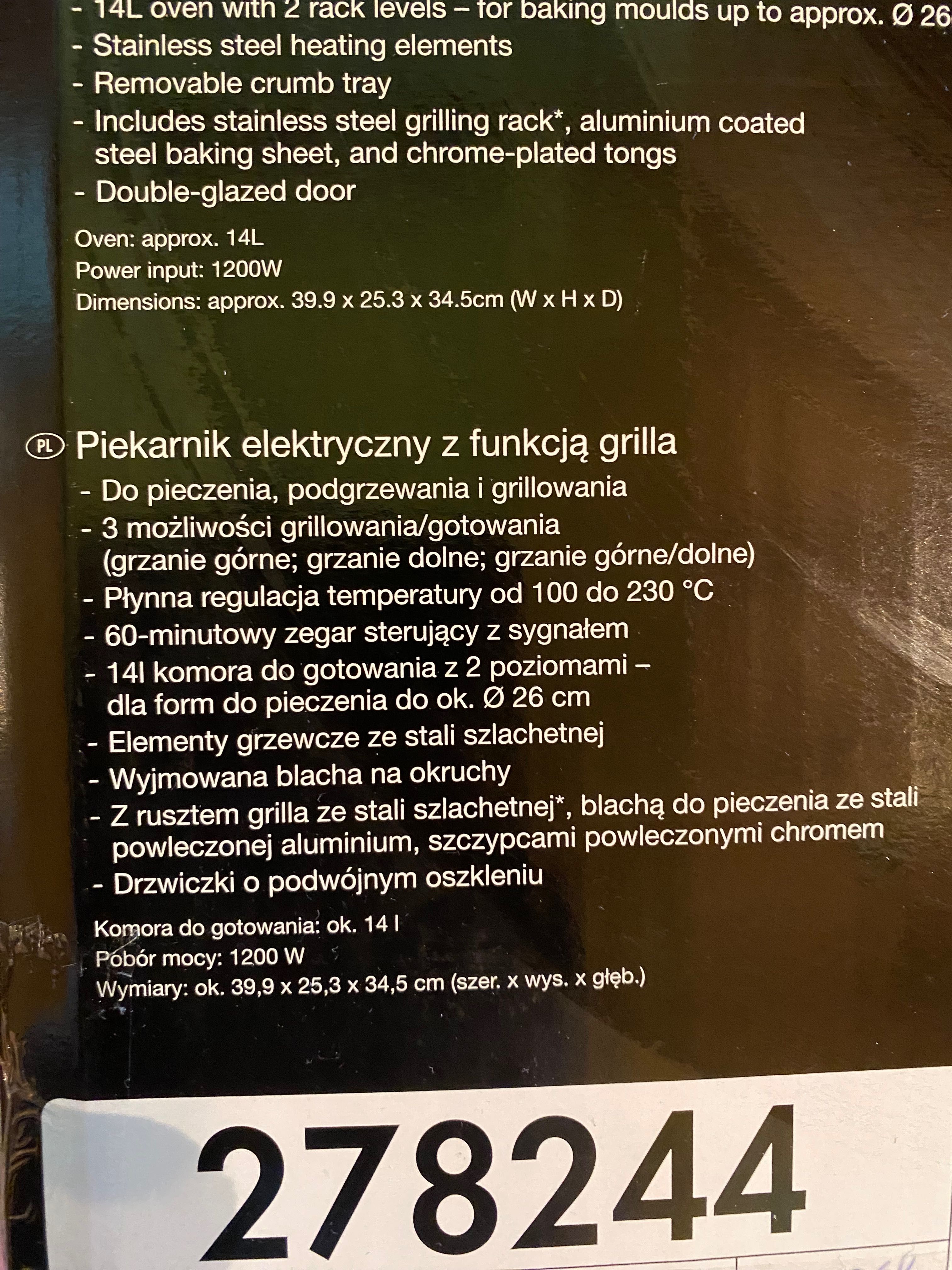 Piekarnik z grillem.