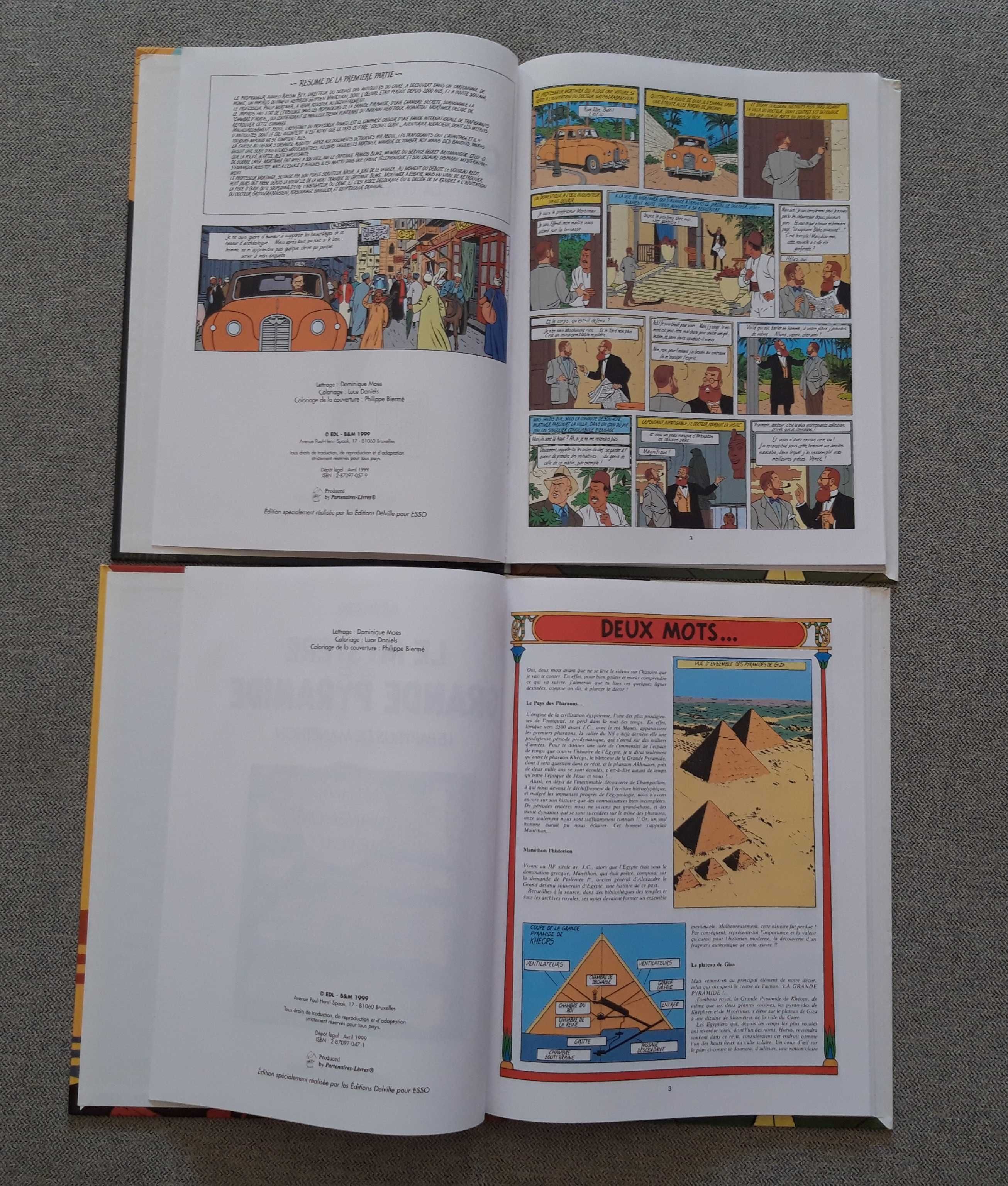 Conjunto BD Blake e Mortimer "Le Mystere de la grande pyramide"