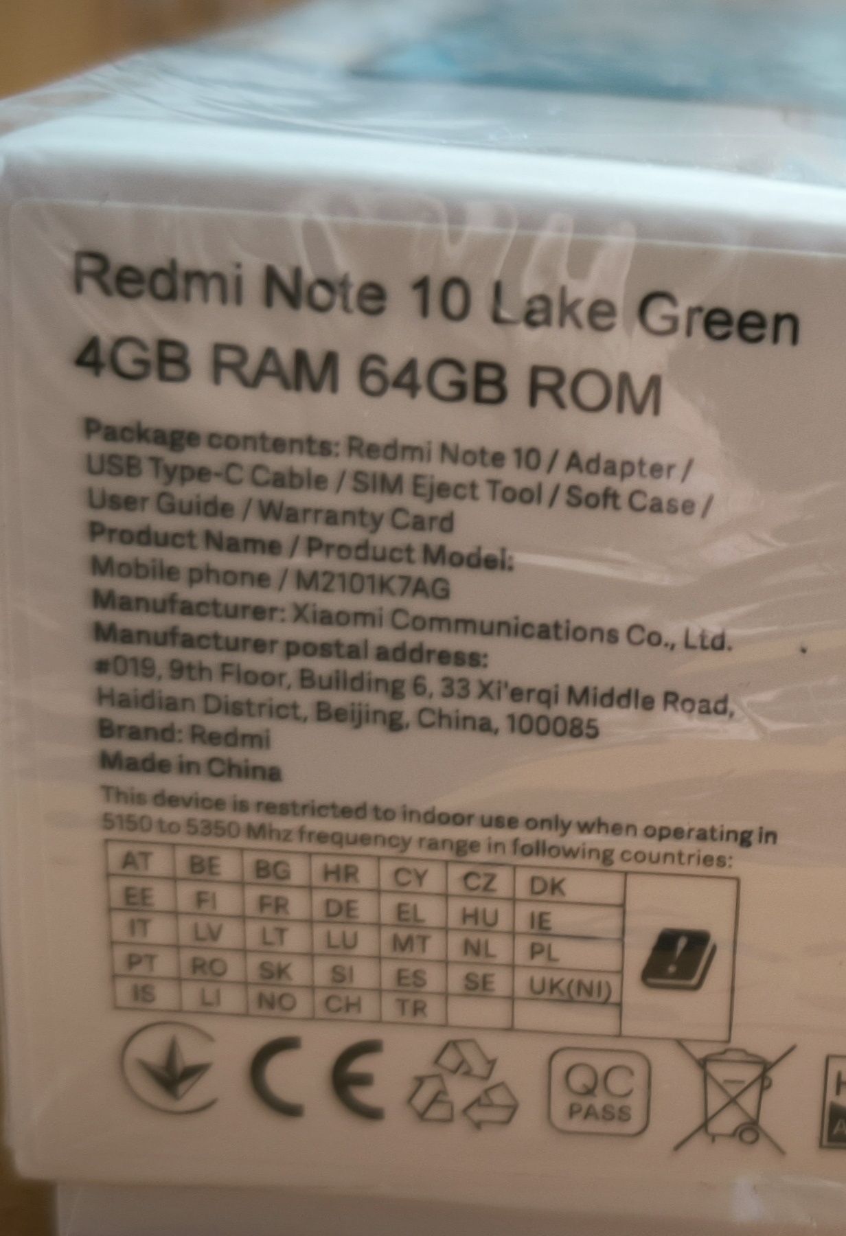 Redmi Not 10 4GB RAM 64GB ROM
