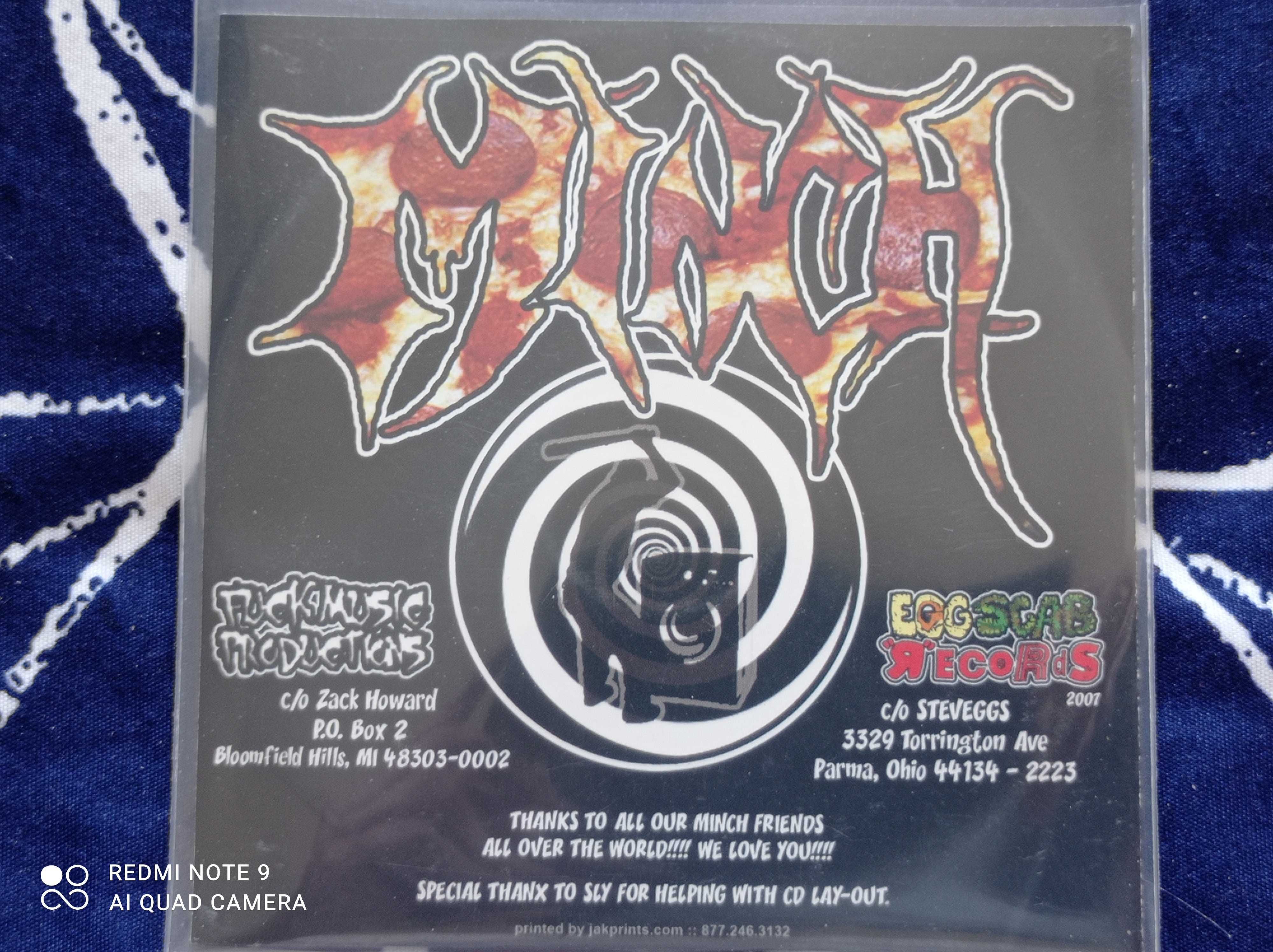 Minch - 7" Collection CD noise core Anal Cunt Meat Shits 7 MON