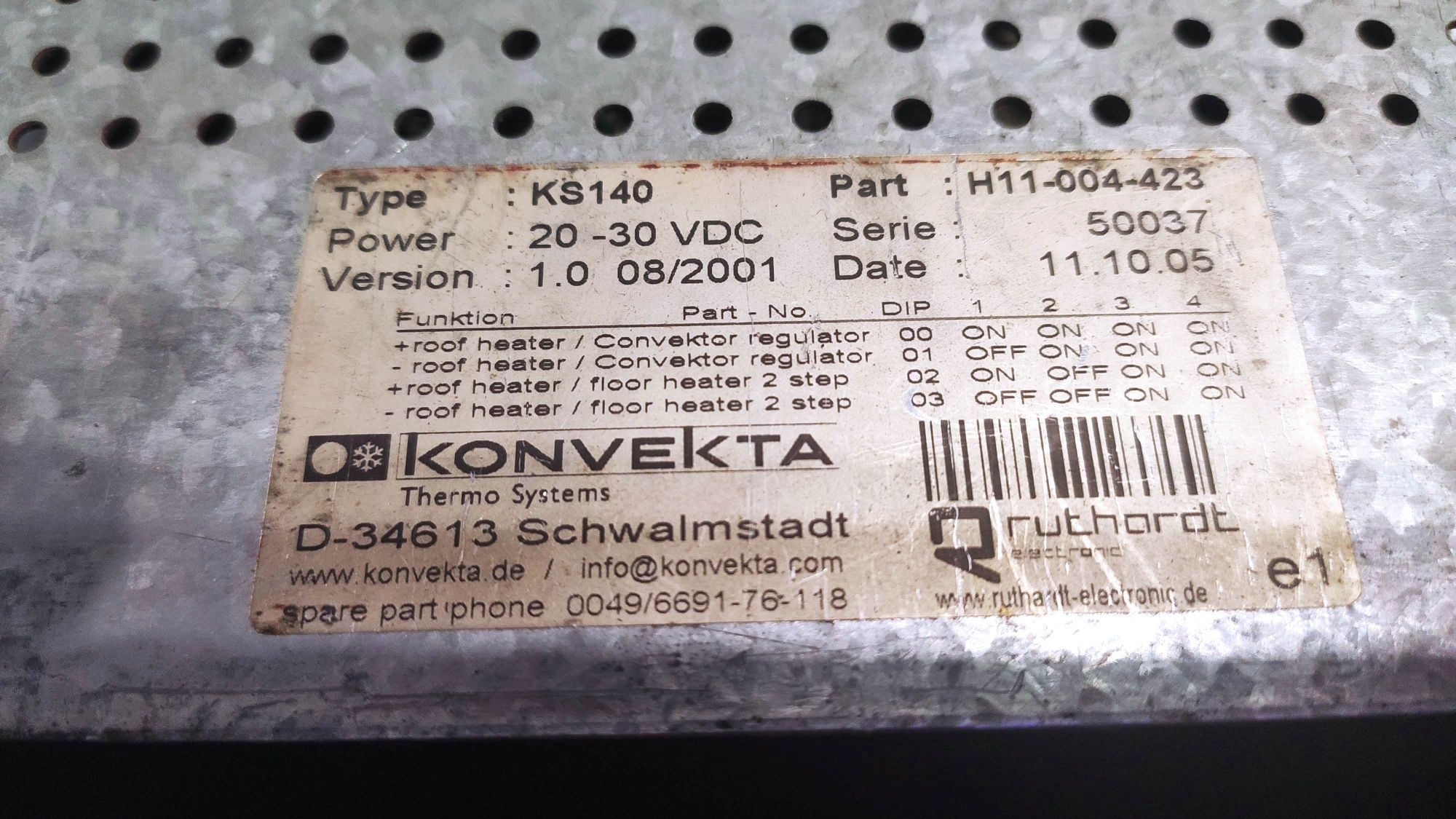 Клімат-контроль Konvekta ks 140