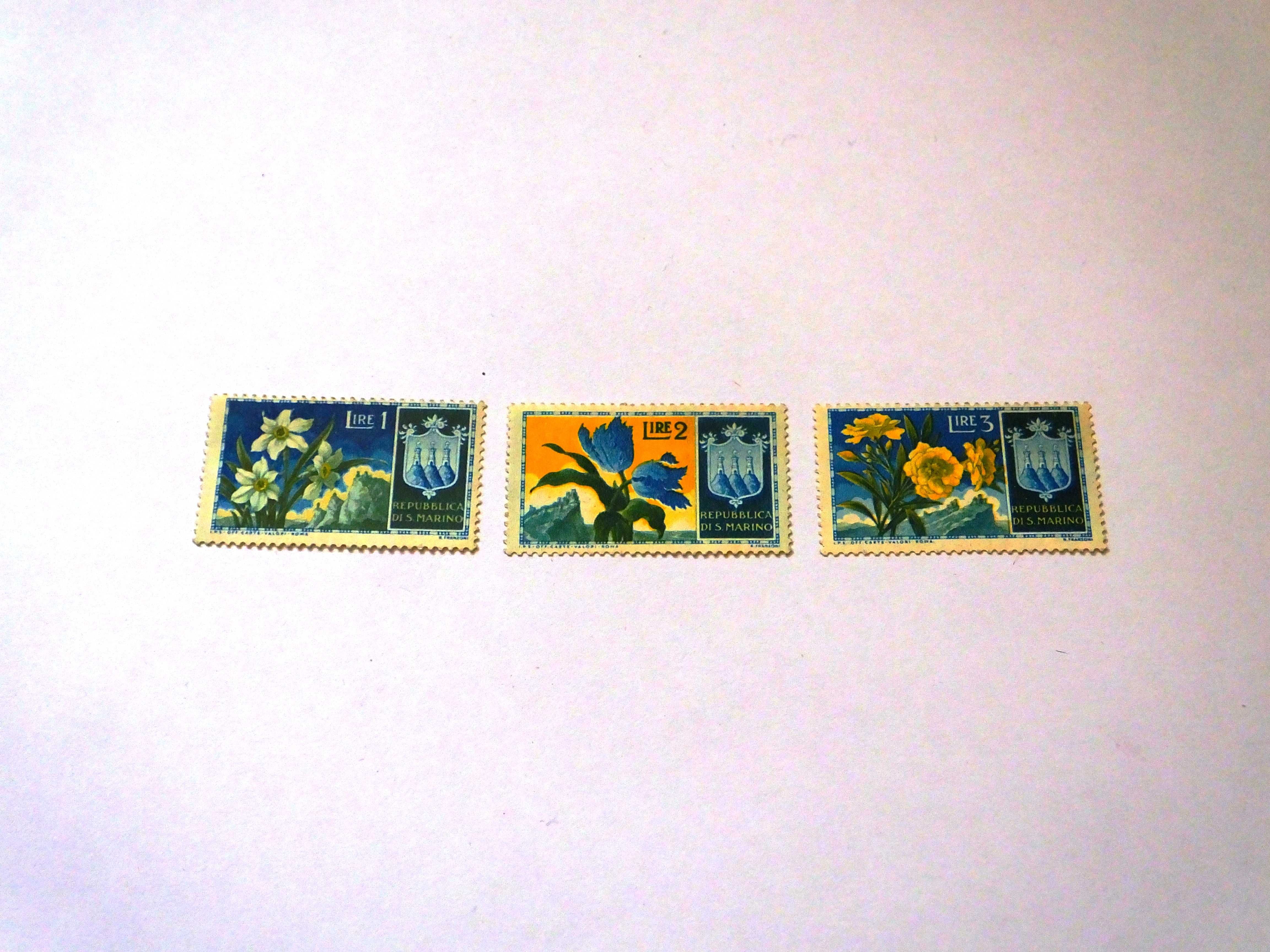 Znaczki San Marino - kwiaty - 1953