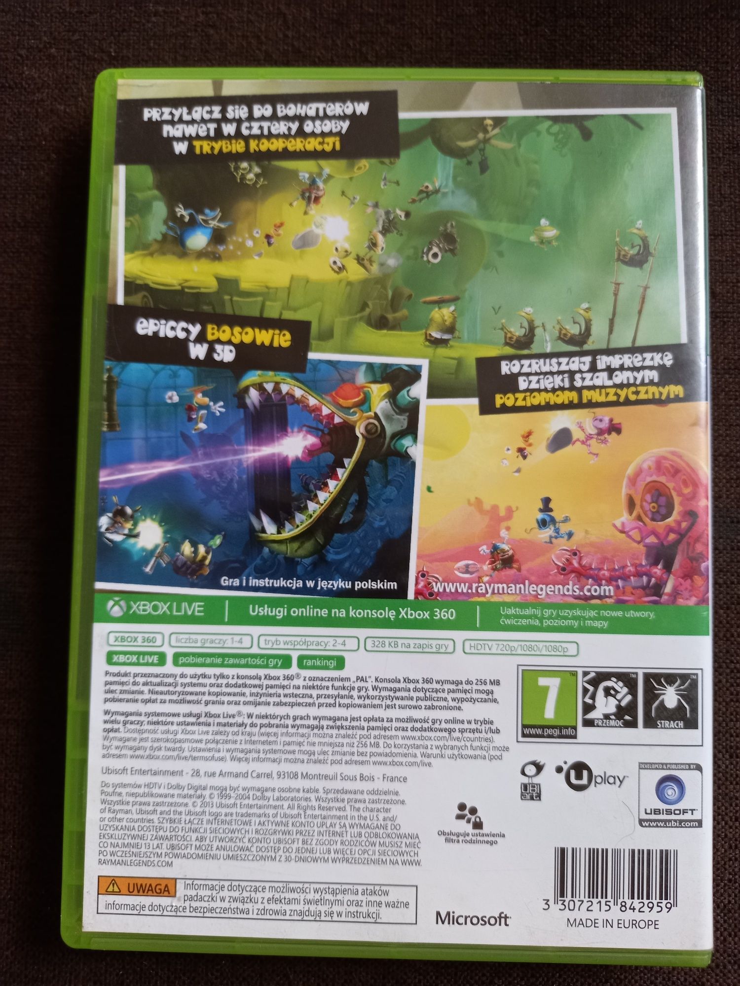 Gra Rayman Legends na konsolę xbox 360