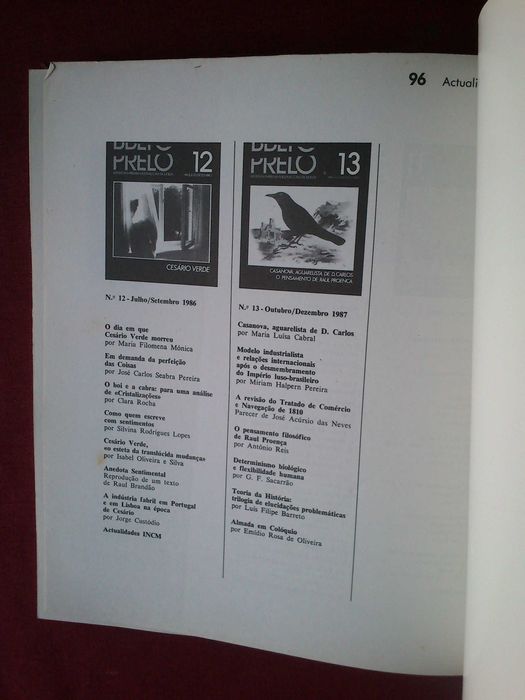 Prelo-Revista da Imprensa Nacional/Casa da Moeda-21 Números