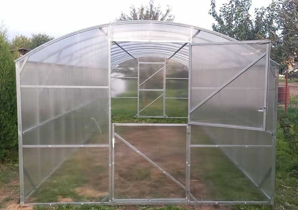Szklarnia z poliwęglanu NOWA 3x4-12m profile 25x25 POLIWĘGLAN 4-6mm