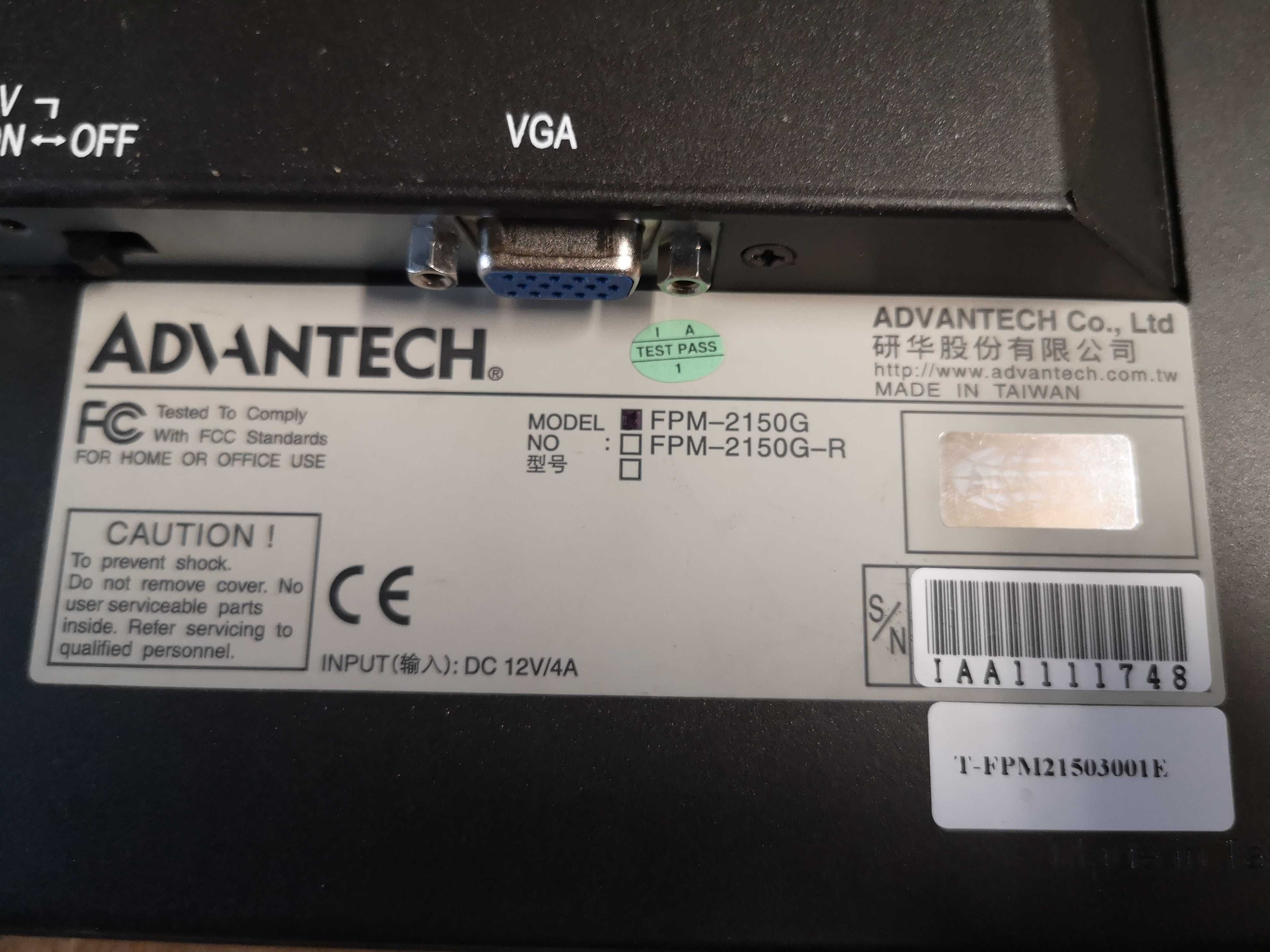 Monitor przemysłowy, wyślietlacz, monitor do zabudowy. Advantech, LCD