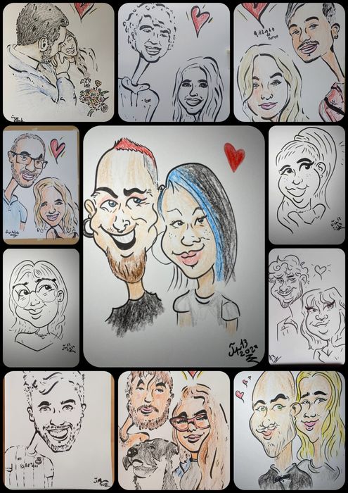 Cartoon simples por fotografia cor ou preto e branco