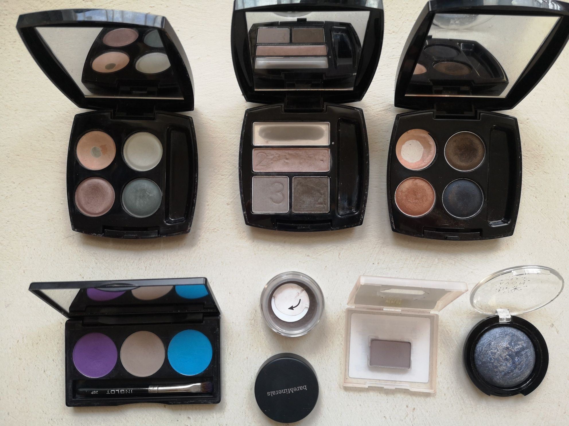 Cienie do powiek, paletki /avon /inglot/bare minerals