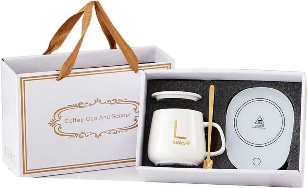 Kubek ceramiczny MBETA do kawy o stałej temperaturze, biały, 220 V