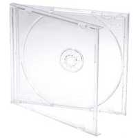 Caixa Capa Fina (Slim Case) Transparente p/ CD/DVD (14cm x 12,5cm) 25u