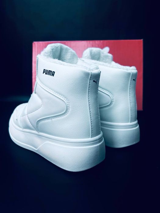 Ботинки Puma зима женские / жіноче взуття Пума тепле / белые ботинки