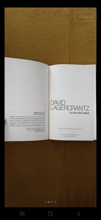Książka kryminał Co nas nie zabije David Lagercrantz
