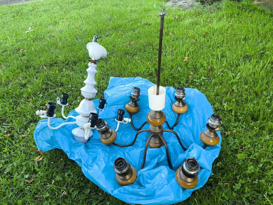 Żyrandole PRL antyk