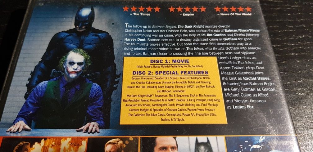 The Dark Knight dvd 2 disc special edition. Wersja angielska.