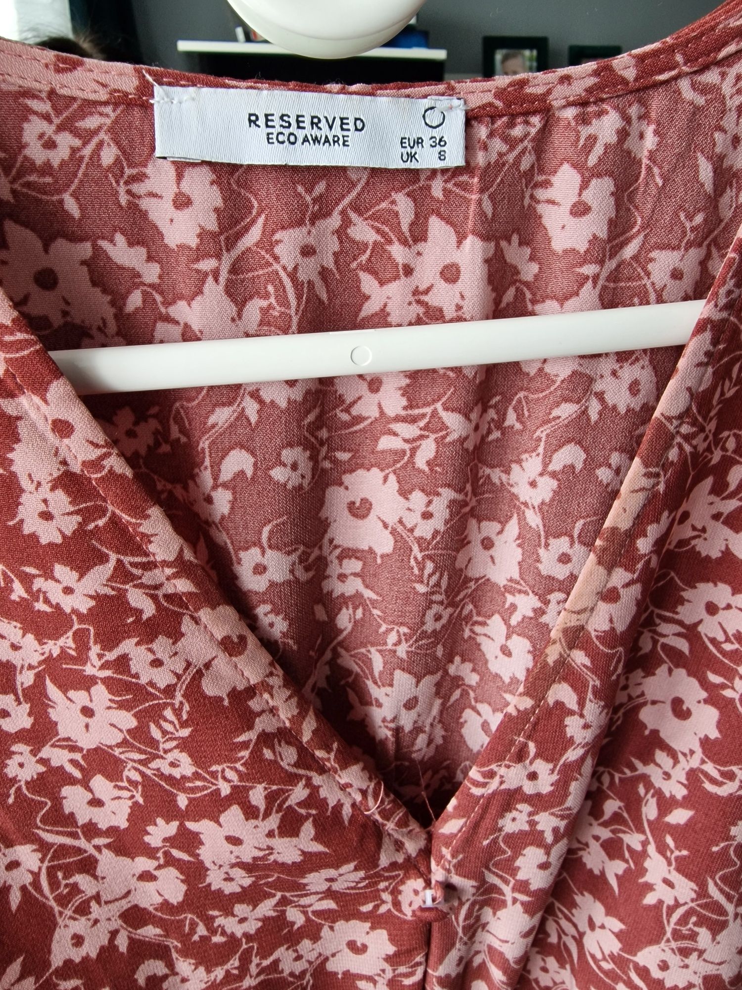 Sukienka elegancka reserved komunia r s kwiaty