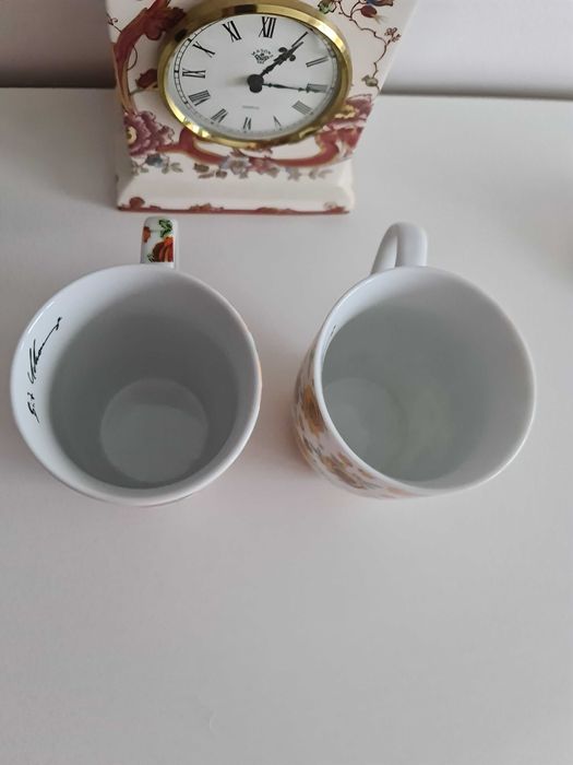 2 piękne kubki w róże pomarańczowe żółte filiżanka kubek nowe