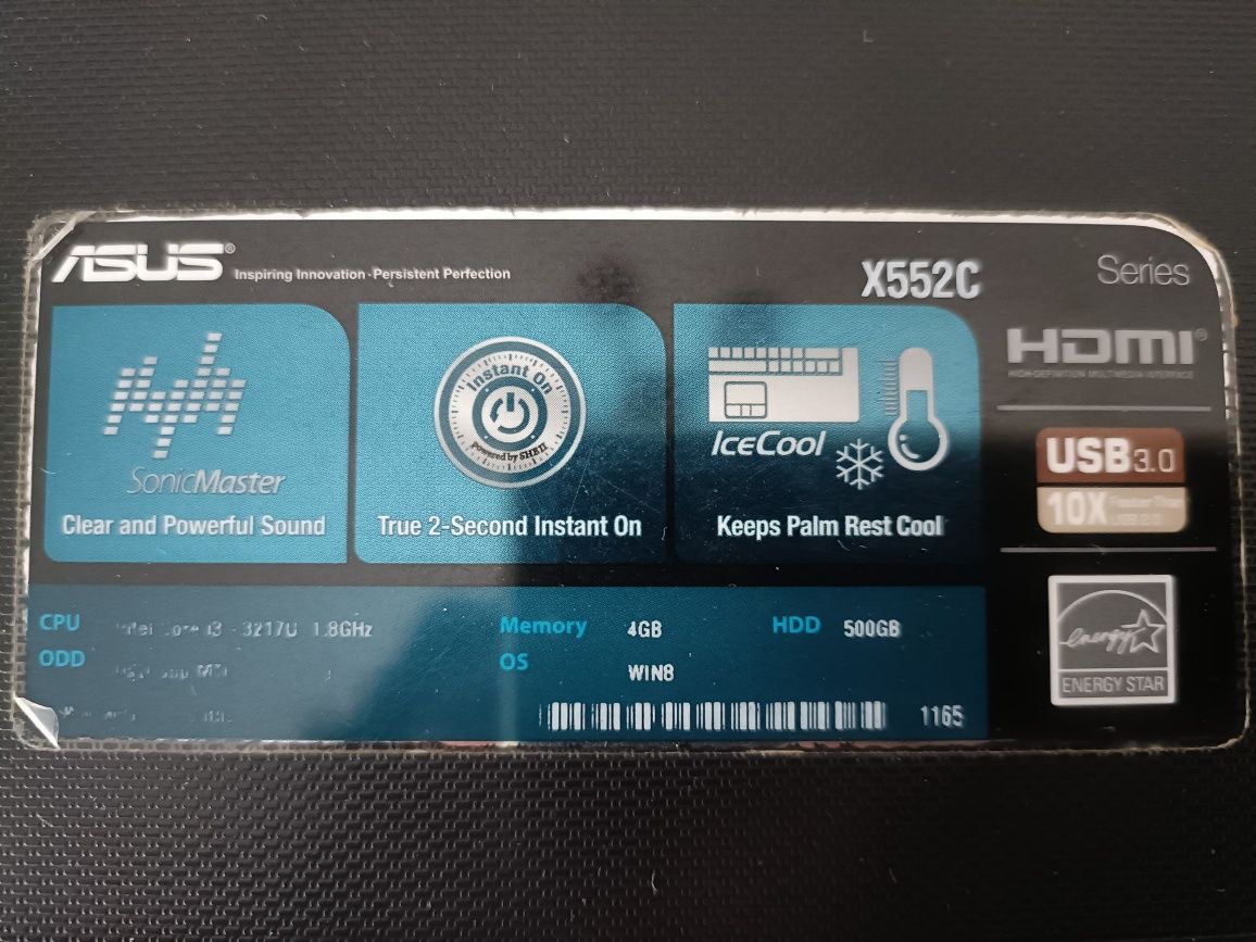 ASUS Modelo X552C sem bateria