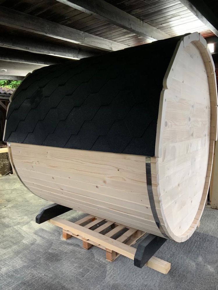 Sauna Ogrodowa Drewniana Beczka 200cm Ruska Bania, Balia, Sauna Fińska