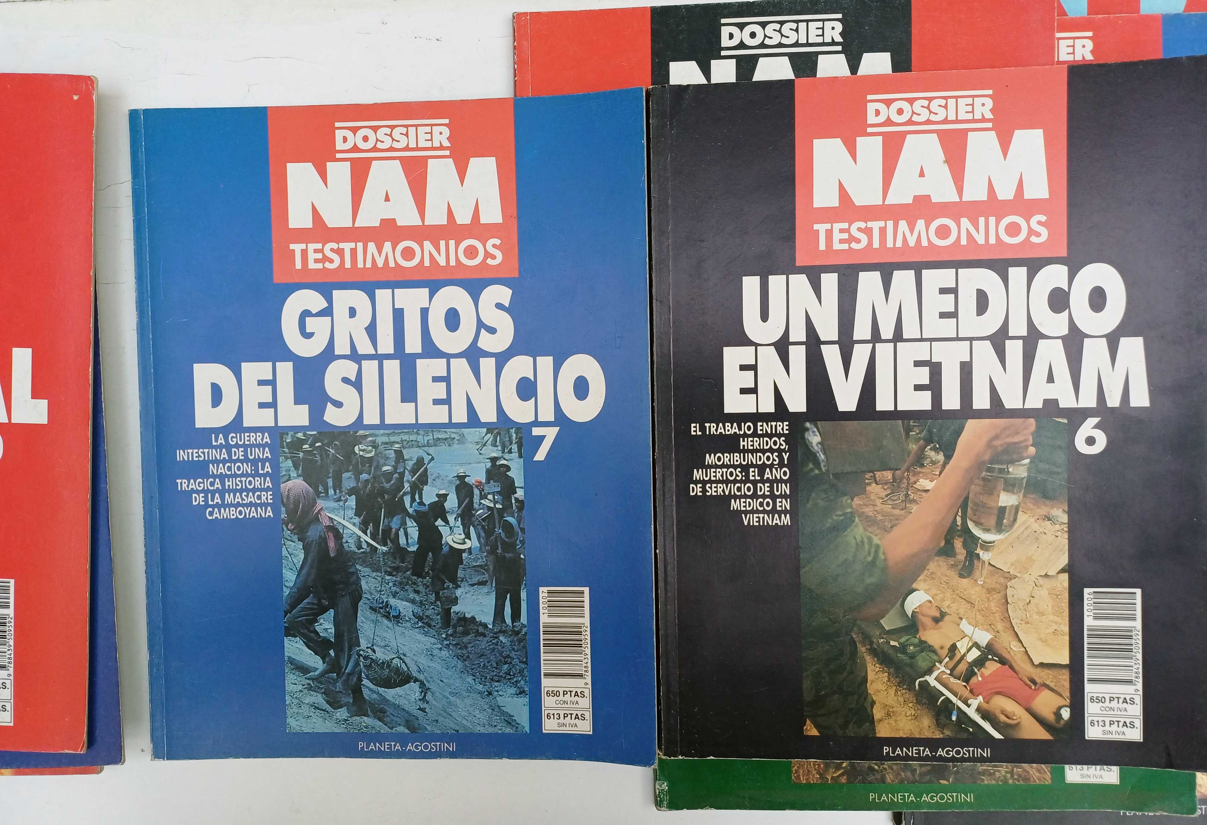 11 números da colecção Dossier NAM Testemonios – Guerra do Vietnam