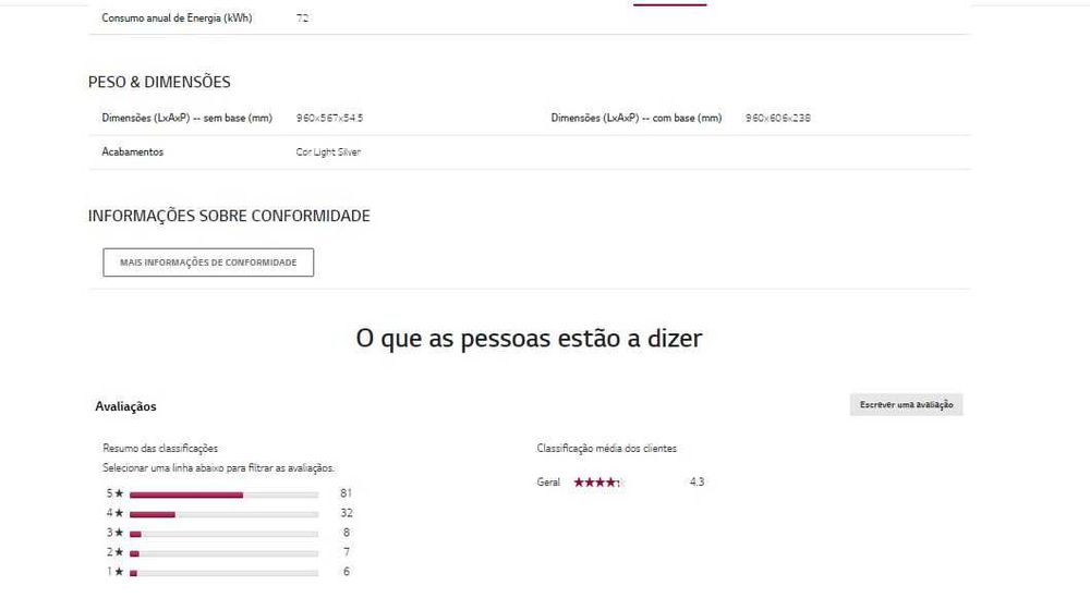 Smart TV LG : Full HD - Dual Play WebOS 42'' (Com Garantia)
