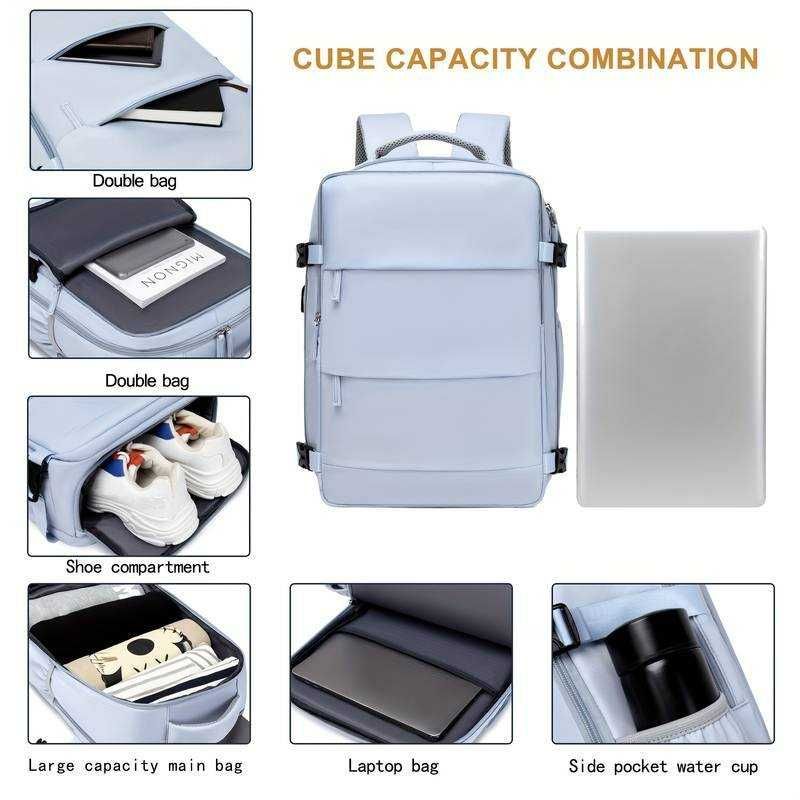 Novos modelos e tamanhos. Mochilas de viagem "Low Cost". Novas