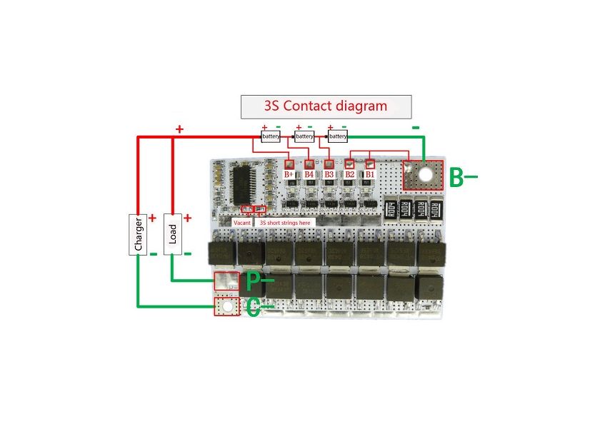 Плата для ферум фосфатних акумуляторів Bms 1s 2s 3s 4s 5s Lifepo4