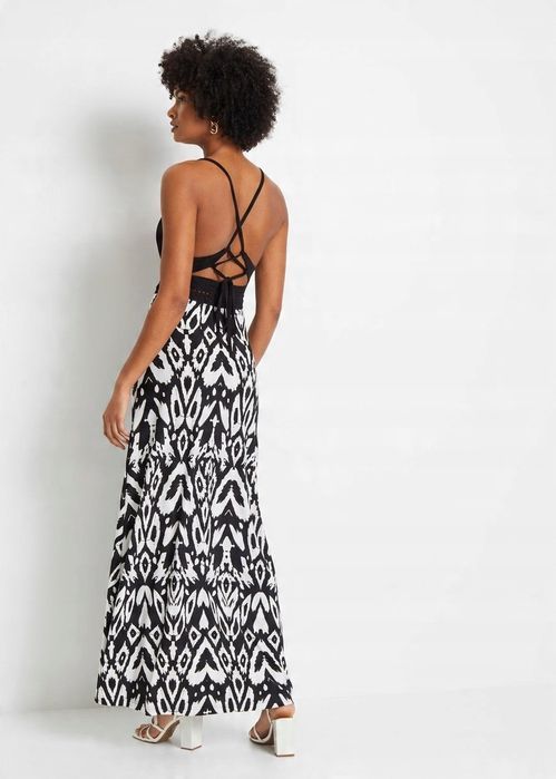 B.P.C sukienka maxi letnia odkryte plecy ^40/42